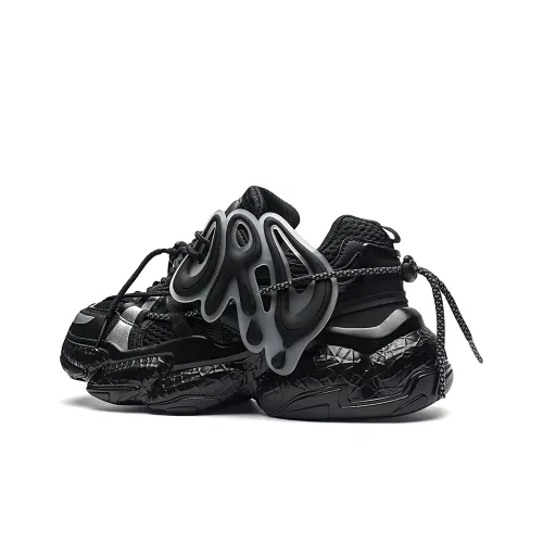 ORD Износостойкий Легкий Дышащий и Противоскользящий. Низкий Топ Толстая подошва Кроссовки Унисекс Черные