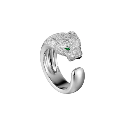 Cartier Кольцо Panthère De Cartier Белое Золото, Бриллианты, Изумруды, Оникс
