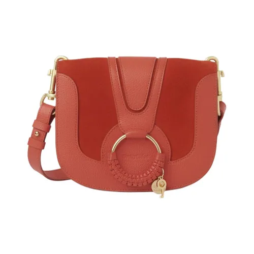 See By Chloe Hana Сумка через плечо из крупнозернистой текстуры коровьей кожи с искусственной замшей коровьей кожей женская апельсин