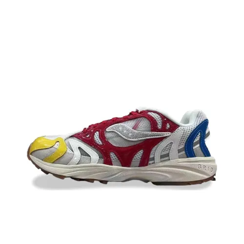 Saucony Grid Azura 2000 Беговые кроссовки Низкий топ Красный Желтый Синий Унисекс