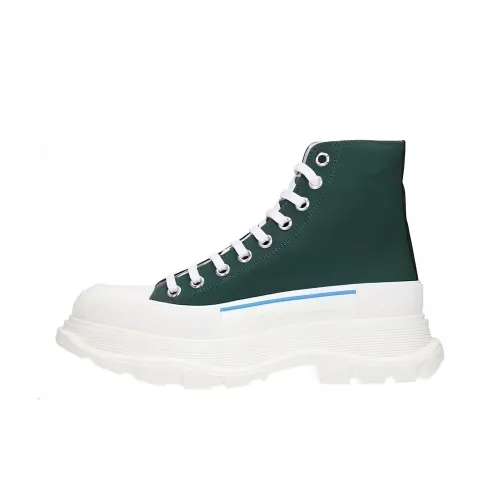 Alexander McQueen Tread Slick ботинки Martin, зеленые, мужские