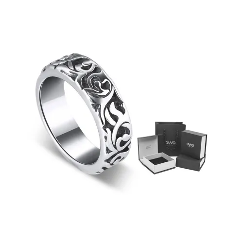 OWO Кольца из титанового стального серебра, мужские