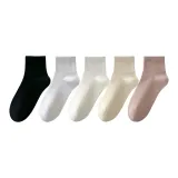 5 пар (Черный + Чисто белый + Молочный белый + Бежевый + Светло-розовый)