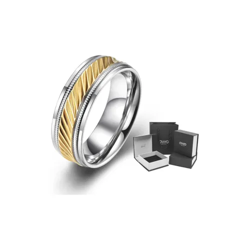 OWO Кольца из титанового стального золота для мужчин