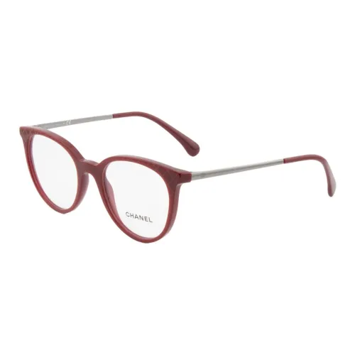 CHANEL Металлические ацетатные оправы для очков нерегулярной формы женские красные