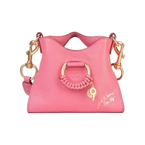 See By Chloe JOAN Series Рельефная кожа Козы Сумка через плечо Сумка через плечо Маленькая женская Розовая