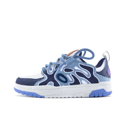 XOJV x BIGWASP Slip Resistant Abrasion Resistant Low Top Скейтборд Кроссовки Unisex Белый Темно-Синий