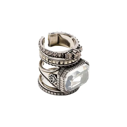 Alexander McQueen Латунные Кольца Серебряные Унисекс