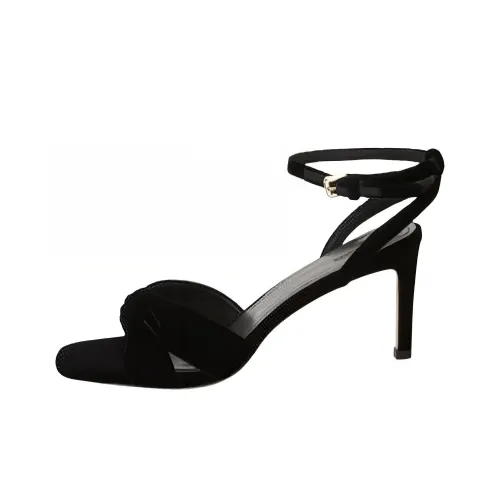 12 STOREEZ One Ремень Сандалии 7,5 см Женские Черный