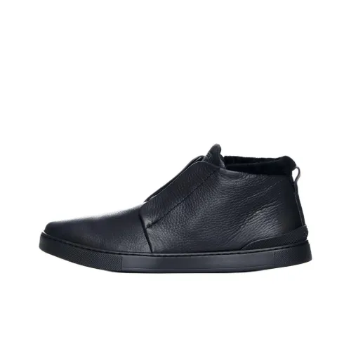 Ermenegildo Zegna Скейтборд Кроссовки MID Топ Черный Мужской