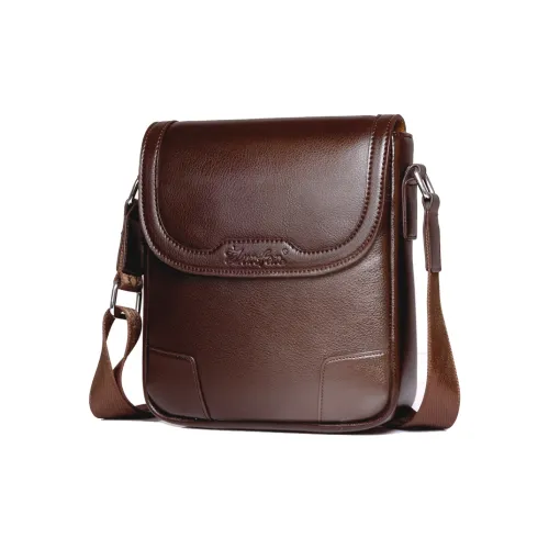 Venerable Brahma Сумка через плечо из коровьей кожи большая мужская