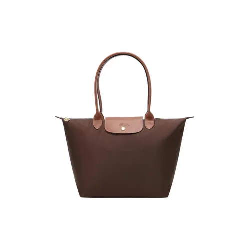 LONGCHAMP Le Pliage Переработанный Холст Сумка-тоут Сумка для покупок Сумка через плечо Сумка Женская Коричневая