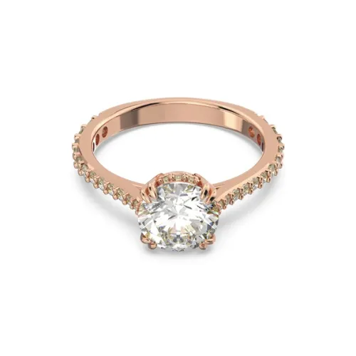 Swarovski Stilla Синтетический Кубический Цирконий Стразы Кольца Розово-золотой Женские