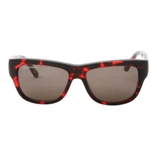 Balenciaga Прямоугольные Солнцезащитные очки Мужские Черные Красные