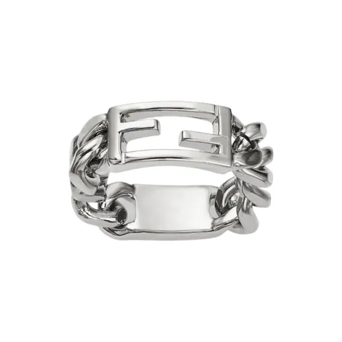 FENDI Сплав/Серебряное покрытие/Золотое покрытие Кольца Серебряные Мужские