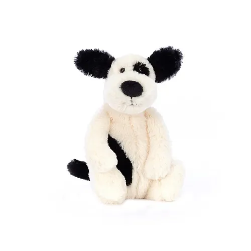 JELLYCAT Shy Collection Черный Кремовый Щенок Кукла Плюшевая Кукла 18 см Высота