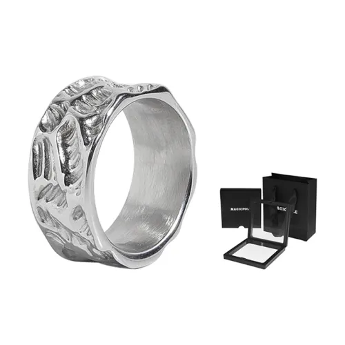 MAGICPOLE Кольца из титанового стального сплава унисекс серебряный