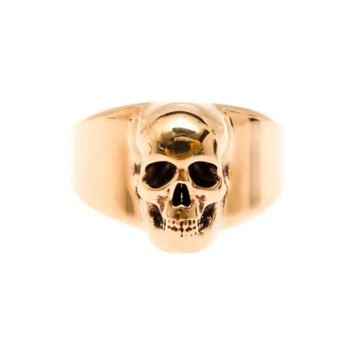 Alexander McQueen Металлические кольца, золотые, унисекс