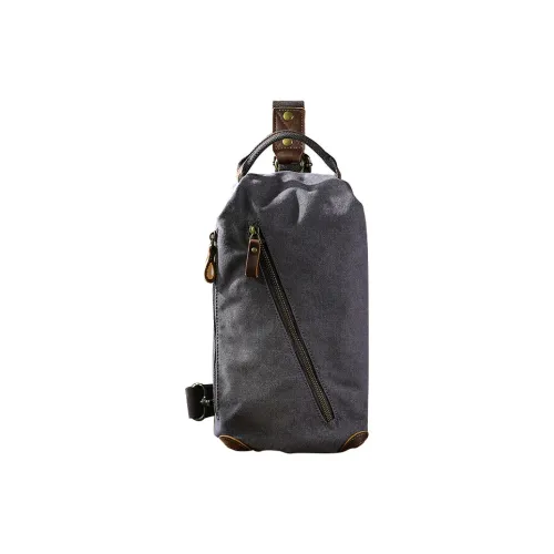 DOSRFINI Canvas Sling Bag Мужской Темно-серый Хаки Армейский зеленый