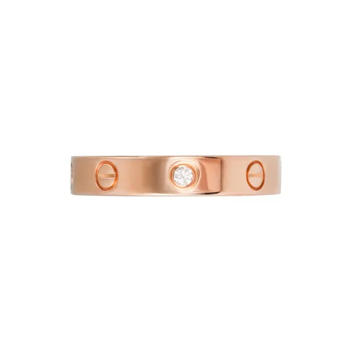 Cartier Обручальное Кольцо #LOVE#, 1 Бриллиант Розовое Золото, Бриллиант
