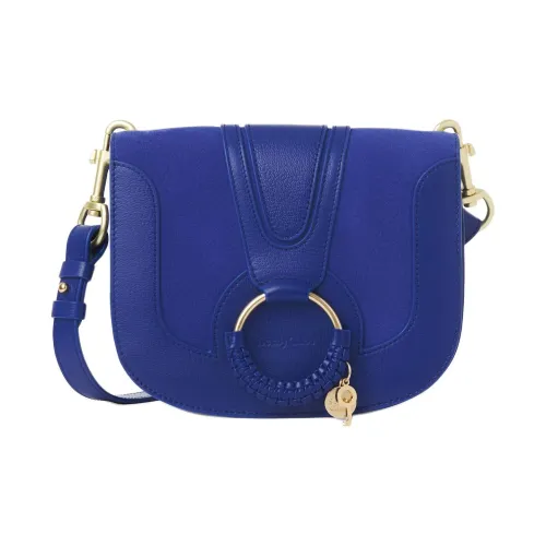 See By Chloe Hana Коровья кожа крупнозернистая Сумка через плечо Сумка на плечо Женская Abyss Синий