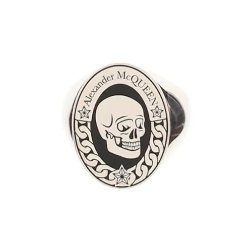 Alexander McQueen Латунные Кольца Серебряные Унисекс