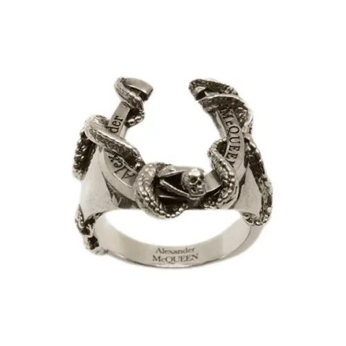 Alexander McQueen Латунь Кольца Античное Серебро Мужской