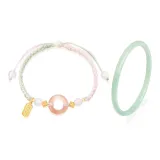 Розовый, зеленый, 1 пара