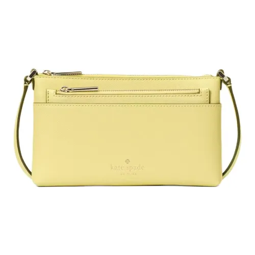 Kate Spade Saffiano кожа через плечо сумка женская цвет помело паст желтый
