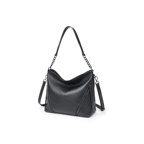 SANTA BARBARA POLO RACQUET CLUB Корова Кожа Пельмени Сумка Сумка через плечо Стандартная Женская Черная Серая