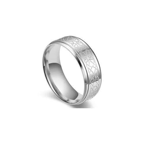 FOREVER MELODY Кольца из титанового стального сплава Мужские Серебряные