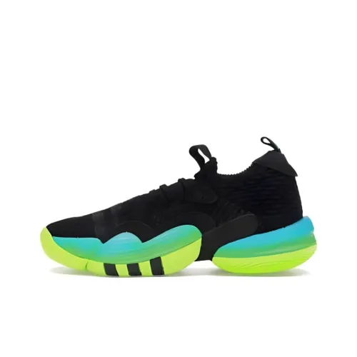 Adidas Trae Young 2,0 Slip-resistant Abrasion-resistant Low-top Basketball Shoes Men's Black Green Adidas Trae Young 2,0 Противоскользящие Устойчивые к истиранию Низкие Баскетбольные Кроссовки Мужские Черный Зеленый