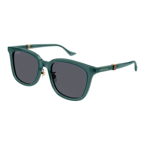 GUCCI Ацетат Квадратные Солнцезащитные очки Мужские Зеленые