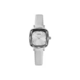 Ремешок Серебряный корпус с белым циферблатом, белый ремешок