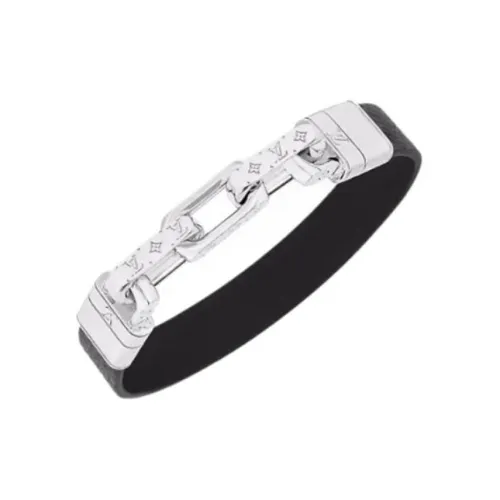 LOUIS VUITTON Холст Металл Кожа Браслеты Мужской Черный