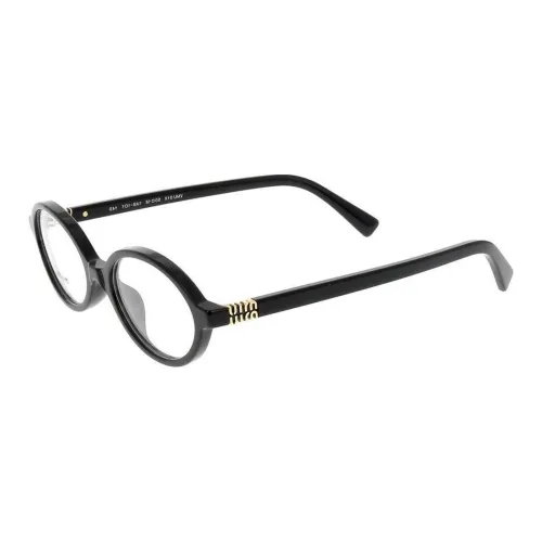 MIU MIU Овал Оправы для очков Унисекс Черный