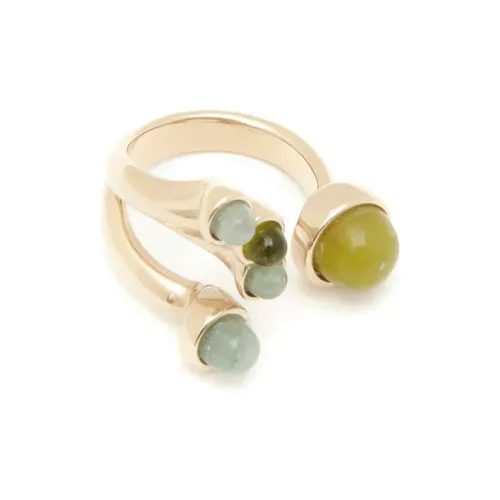 Chloe Латунь Aventurine кварц Оливковый нефрит Женские Золото