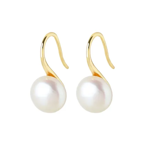 CAROMAY Серьги из сплава женские цвет шампанское золото