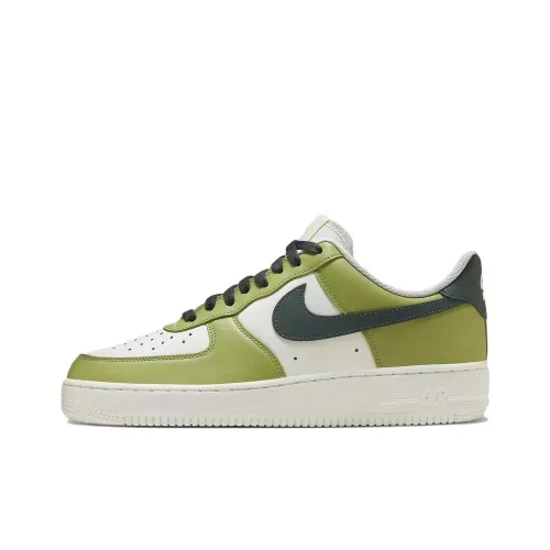 Nike Air FORCE 1 Low Топ Скейтборд Кроссовки Унисекс Белый Зеленый