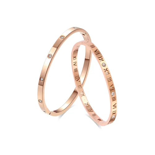 MISS TOOYA Титановый стальной браслет женский розовое золото