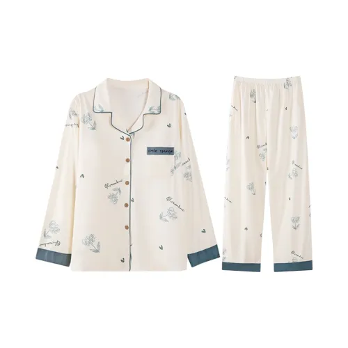 Lan Miao Белый BBA Женские G505 Женские Пижамные комплекты