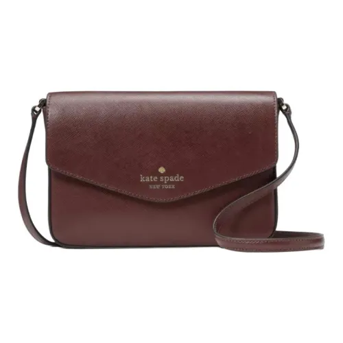 Kate Spade Saffiano кожа через плечо сумка женская красного и коричневого цвета