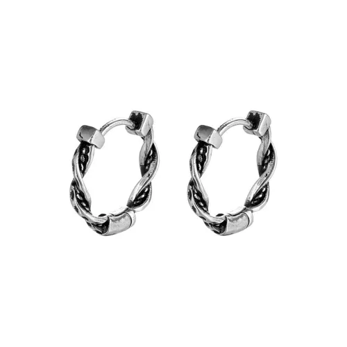 FOREVER MELODY Серьги из титанового стального сплава унисекс серебряный