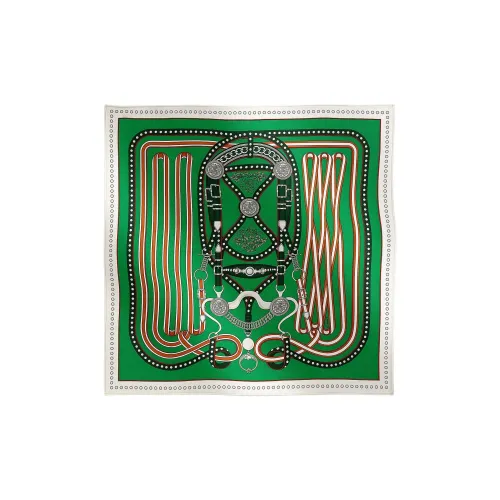 HERMES Шелковые шарфы Женские Зеленый