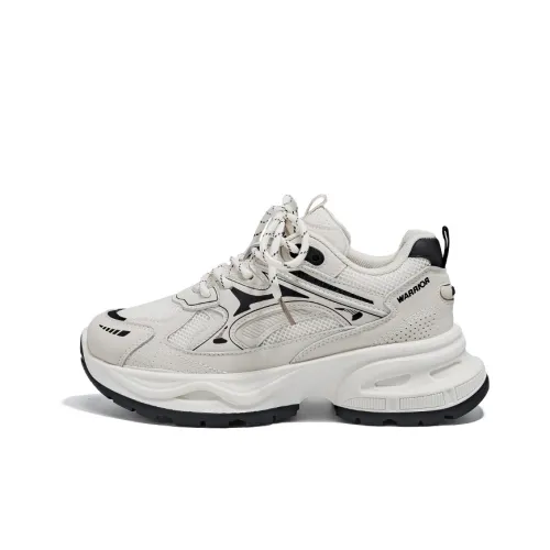 Warrior Low Топ Толстая подошва Кроссовки Унисекс Бежевый Черный