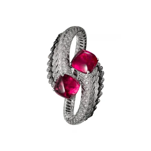 Cartier 18K Белое золото Изумруд Бриллиант Браслеты Женские Серебро