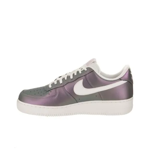 Nike Air Force 1 Амортизация Износостойкие Низкие Кроссовки для Скейтбординга Унисекс Фиолетовый Белый