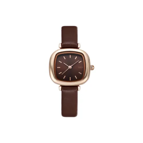 GEDI Кварцевый механизм Женские часы Кофе Циферблат часов