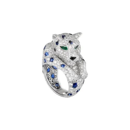 Cartier 950 Platinum Emerald Sapphire Onyx Diamond Rings Unisex Silver Картье 950 Платина Изумруд Сапфир Оникс Диамантовые Кольца Унисекс Серебряный