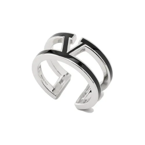 Valentino Латунь Palladium Кольца Мужские Серебристый Черный